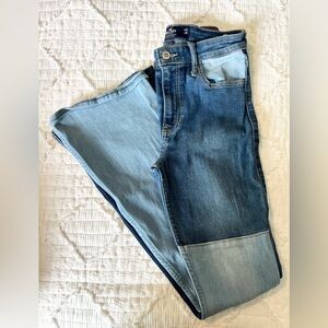 Hollister color block flare jeans size 24